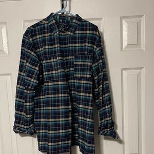 Simply Southern Men's Plaid Shirt Jacket - Navy and Beige